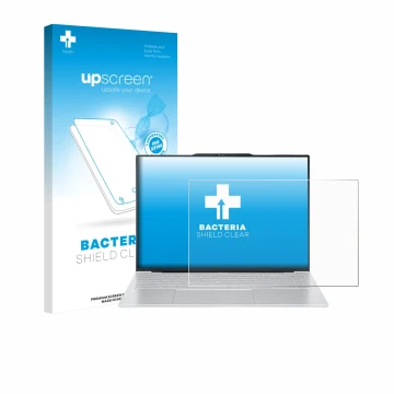 Parte frontale di una confezione del prodotto con il logo del marchio upscreen. Accanto è raffigurato il dispositivo Acer Swif