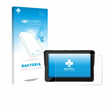 Parte frontale di una confezione del prodotto con il logo del marchio upscreen. Accanto è raffigurato il dispositivo Carpuride