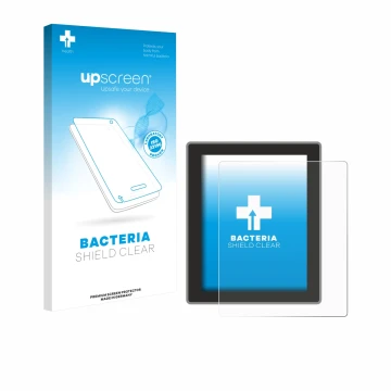 Parte frontale di una confezione del prodotto con il logo del marchio upscreen. Accanto è raffigurato il dispositivo Peterson 