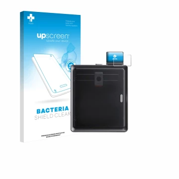 Parte frontale di una confezione del prodotto con il logo del marchio upscreen. Accanto è raffigurato il dispositivo Anycubic 