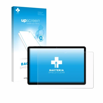 Parte frontale di una confezione del prodotto con il logo del marchio upscreen. Accanto è raffigurato il dispositivo RUSHAR M9