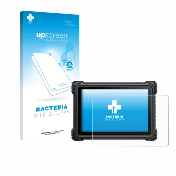 Parte frontale di una confezione del prodotto con il logo del marchio upscreen. Accanto è raffigurato il dispositivo iCarsoft 