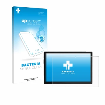 Parte frontale di una confezione del prodotto con il logo del marchio upscreen. Accanto è raffigurato il dispositivo Antemper 