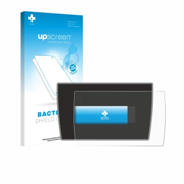 Parte frontale di una confezione del prodotto con il logo del marchio upscreen. Accanto è raffigurato il dispositivo BMW i3 20