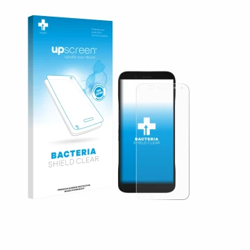 Parte frontale di una confezione del prodotto con il logo del marchio upscreen. Accanto è raffigurato il dispositivo Datalogic