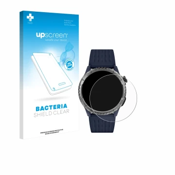 Parte frontale di una confezione del prodotto con il logo del marchio upscreen. Accanto è raffigurato il dispositivo Reflex Ac