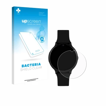 Parte frontale di una confezione del prodotto con il logo del marchio upscreen. Accanto è raffigurato il dispositivo One2Track