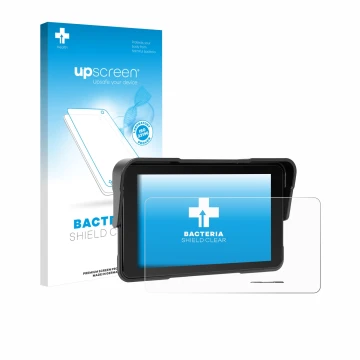 Parte frontale di una confezione del prodotto con il logo del marchio upscreen. Accanto è raffigurato il dispositivo Sixwin P2