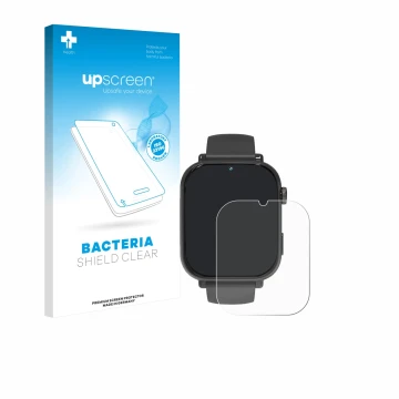 Parte frontale di una confezione del prodotto con il logo del marchio upscreen. Accanto è raffigurato il dispositivo Ucani A22