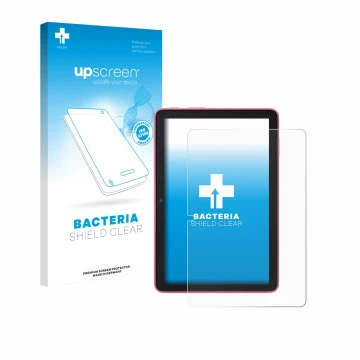 Parte frontale di una confezione del prodotto con il logo del marchio upscreen. Accanto è raffigurato il dispositivo Amazon Fi