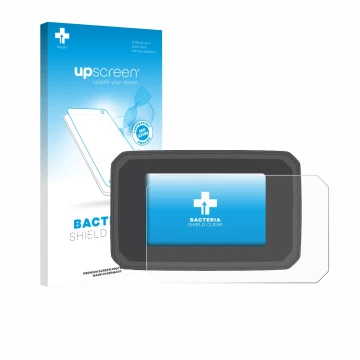 Parte frontale di una confezione del prodotto con il logo del marchio upscreen. Accanto è raffigurato il dispositivo Honda CMX