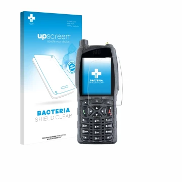Parte frontale di una confezione del prodotto con il logo del marchio upscreen. Accanto è raffigurato il dispositivo Sepura SC