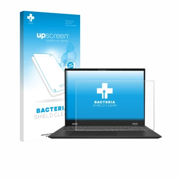 Parte frontale di una confezione del prodotto con il logo del marchio upscreen. Accanto è raffigurato il dispositivo MSI Prest