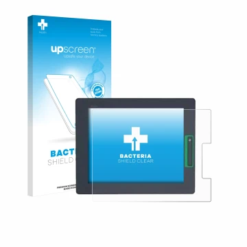 Parte frontale di una confezione del prodotto con il logo del marchio upscreen. Accanto è raffigurato il dispositivo Schneider