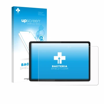 Parte frontale di una confezione del prodotto con il logo del marchio upscreen. Accanto è raffigurato il dispositivo Lenovo Id