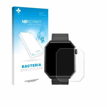 Parte frontale di una confezione del prodotto con il logo del marchio upscreen. Accanto è raffigurato il dispositivo Rollme Ed