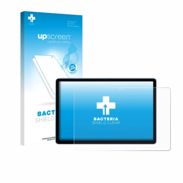 Parte frontale di una confezione del prodotto con il logo del marchio upscreen. Accanto è raffigurato il dispositivo Itel Vist