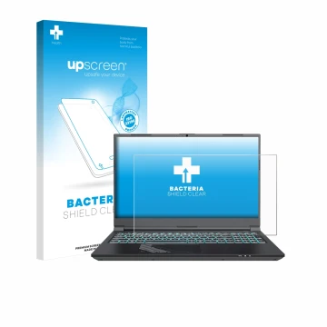 Parte frontale di una confezione del prodotto con il logo del marchio upscreen. Accanto è raffigurato il dispositivo Gigabyte 