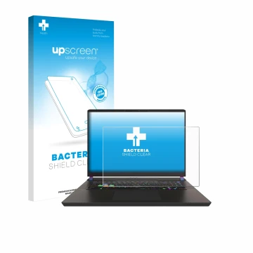 Parte frontale di una confezione del prodotto con il logo del marchio upscreen. Accanto è raffigurato il dispositivo MSI Vecto