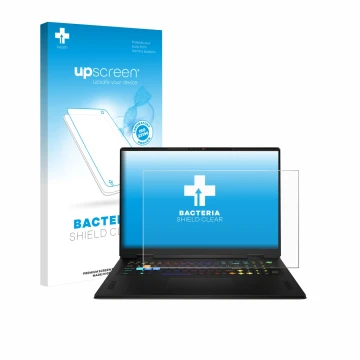 Parte frontale di una confezione del prodotto con il logo del marchio upscreen. Accanto è raffigurato il dispositivo MSI Vecto