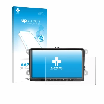 Parte frontale di una confezione del prodotto con il logo del marchio upscreen. Accanto è raffigurato il dispositivo Zenec Z-E