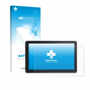 Parte frontale di una confezione del prodotto con il logo del marchio upscreen. Accanto è raffigurato il dispositivo Osee G7 P