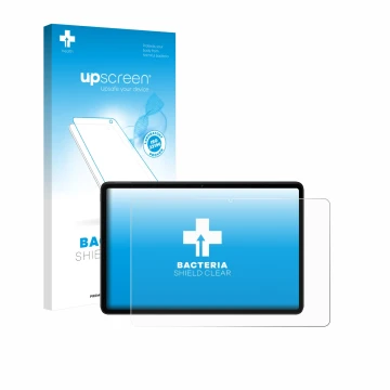 Parte frontale di una confezione del prodotto con il logo del marchio upscreen. Accanto è raffigurato il dispositivo Xiaomi Re