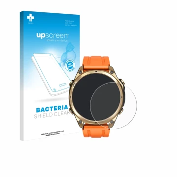Parte frontale di una confezione del prodotto con il logo del marchio upscreen. Accanto è raffigurato il dispositivo Doogee An