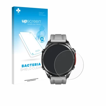 Parte frontale di una confezione del prodotto con il logo del marchio upscreen. Accanto è raffigurato il dispositivo Doogee An