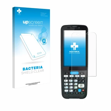 Parte frontale di una confezione del prodotto con il logo del marchio upscreen. Accanto è raffigurato il dispositivo Unitech H