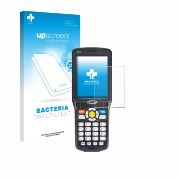 Parte frontale di una confezione del prodotto con il logo del marchio upscreen. Accanto è raffigurato il dispositivo Unitech H