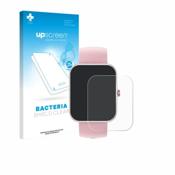 Parte frontale di una confezione del prodotto con il logo del marchio upscreen. Accanto è raffigurato il dispositivo Ucani S80