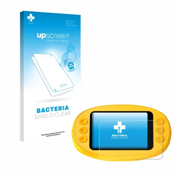 Parte frontale di una confezione del prodotto con il logo del marchio upscreen. Accanto è raffigurato il dispositivo Ashfly in