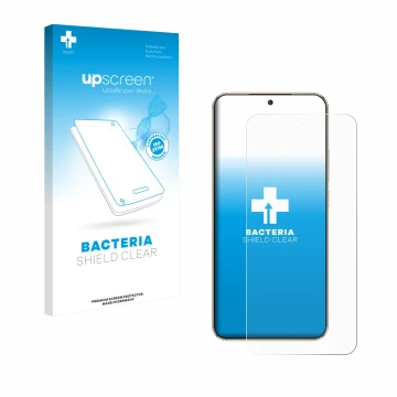 Parte frontale di una confezione del prodotto con il logo del marchio upscreen. Accanto è raffigurato il dispositivo Honor Mag