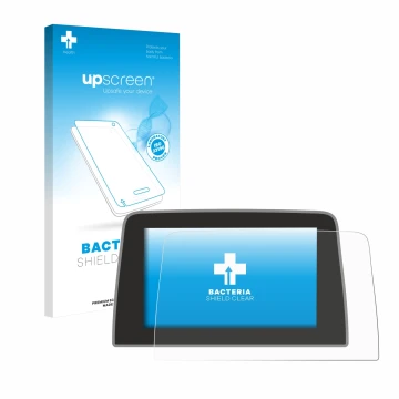 Parte frontale di una confezione del prodotto con il logo del marchio upscreen. Accanto è raffigurato il dispositivo Ford Puma