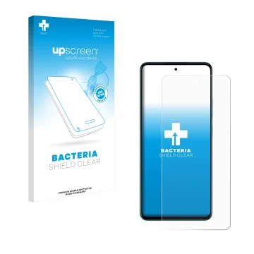 Parte frontale di una confezione del prodotto con il logo del marchio upscreen. Accanto è raffigurato il dispositivo Oppo A5 c