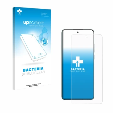 Parte frontale di una confezione del prodotto con il logo del marchio upscreen. Accanto è raffigurato il dispositivo Oppo K13 