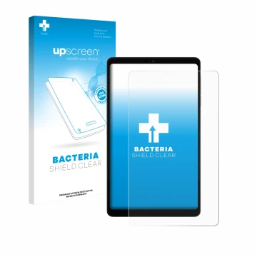 Parte frontale di una confezione del prodotto con il logo del marchio upscreen. Accanto è raffigurato il dispositivo Alldocube