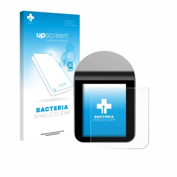 Parte frontale di una confezione del prodotto con il logo del marchio upscreen. Accanto è raffigurato il dispositivo KitchenBo