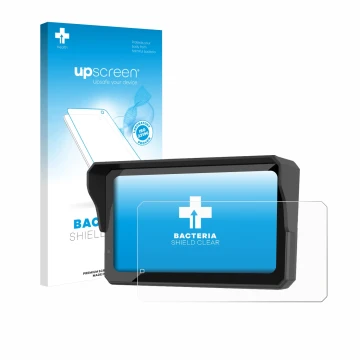 Parte frontale di una confezione del prodotto con il logo del marchio upscreen. Accanto è raffigurato il dispositivo Carpuride