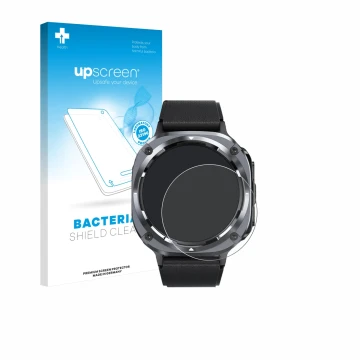 Parte frontale di una confezione del prodotto con il logo del marchio upscreen. Accanto è raffigurato il dispositivo TIMU S90 