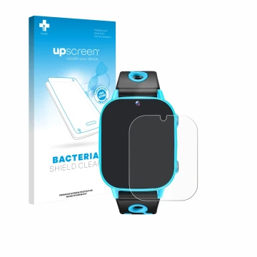 Parte frontale di una confezione del prodotto con il logo del marchio upscreen. Accanto è raffigurato il dispositivo idomars M