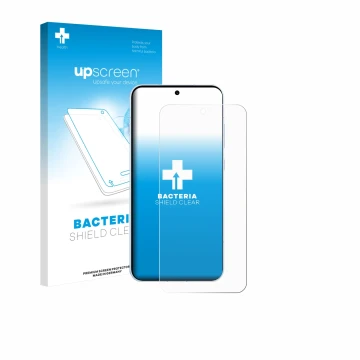 Parte frontale di una confezione del prodotto con il logo del marchio upscreen. Accanto è raffigurato il dispositivo Oppo Find