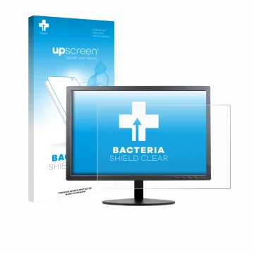 Parte frontale di una confezione del prodotto con il logo del marchio upscreen. Accanto è raffigurato il dispositivo Lenovo Th