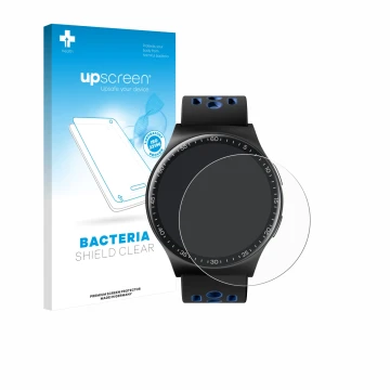 Parte frontale di una confezione del prodotto con il logo del marchio upscreen. Accanto è raffigurato il dispositivo Reebok Pu