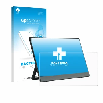 Parte frontale di una confezione del prodotto con il logo del marchio upscreen. Accanto è raffigurato il dispositivo Anmite A1