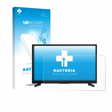 Parte frontale di una confezione del prodotto con il logo del marchio upscreen. Accanto è raffigurato il dispositivo JVC LT-24