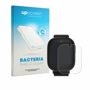 Parte frontale di una confezione del prodotto con il logo del marchio upscreen. Accanto è raffigurato il dispositivo Xplora X6