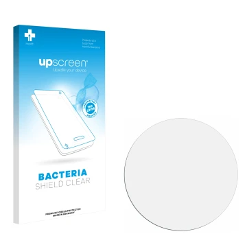Parte frontale di una confezione del prodotto con il logo del marchio upscreen. Accanto si trova la protezione per lo schermo 