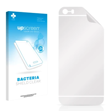 Parte frontale di una confezione del prodotto con il logo del marchio upscreen. Accanto si trova la protezione per lo schermo 